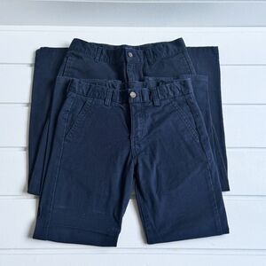 Chaps and Children's Place Lot of 2 Navy Chino Uniform Pants Size 10